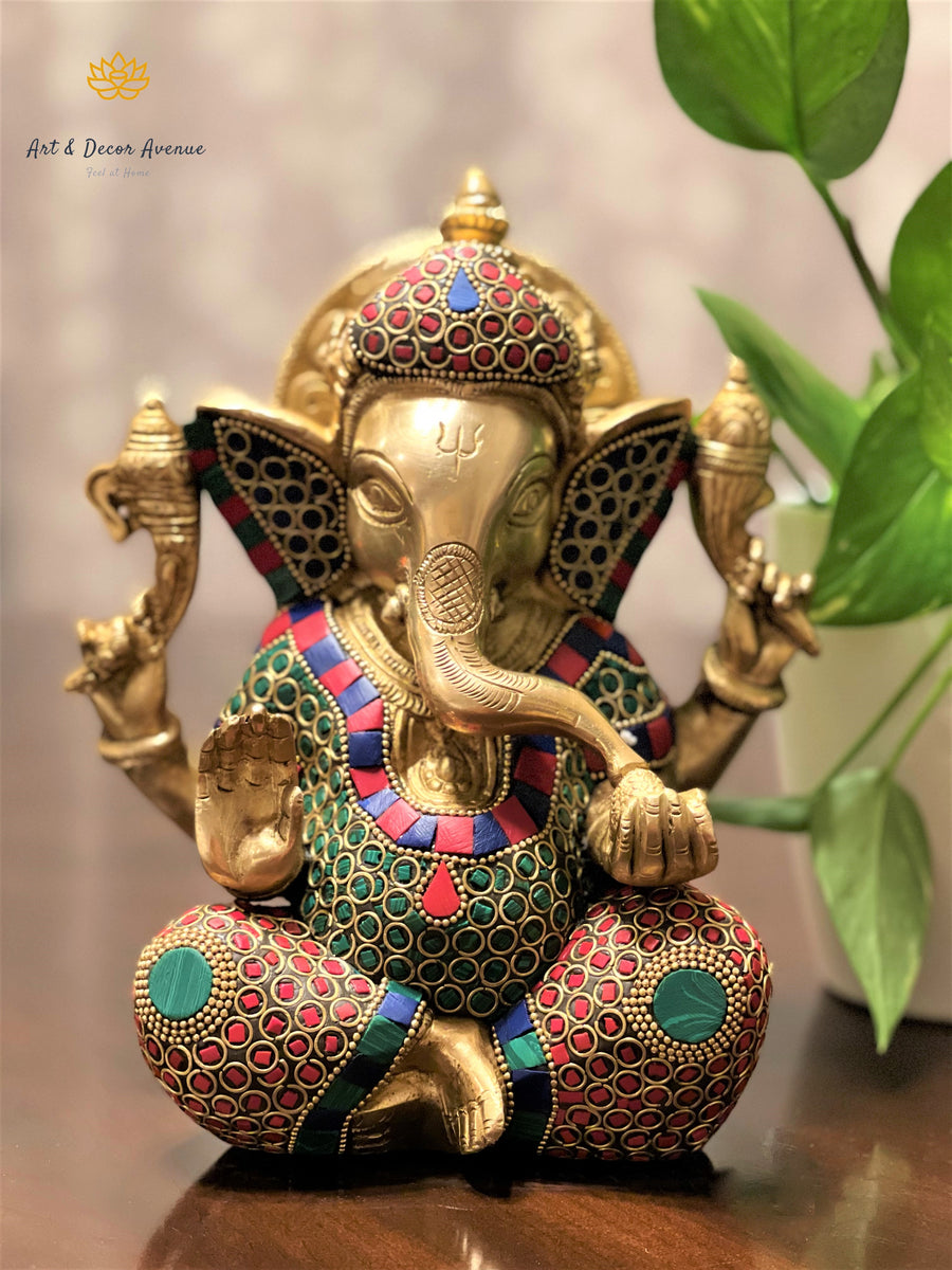 Brass Ganesha Idol – Art & Decor Avenue