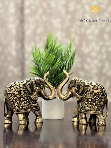 Brass Elephant (set of 2)