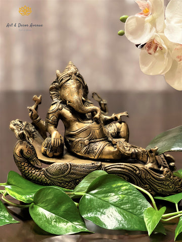 Brass - Resting Ganesha